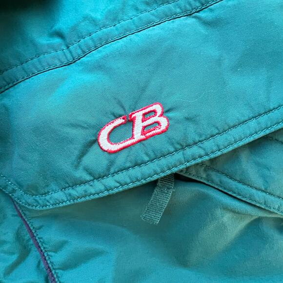 Vintage 90s CB Sports Parka Puffer Jacket Green Purple L Winter Spring Ski Gorp - Picture 3 of 14